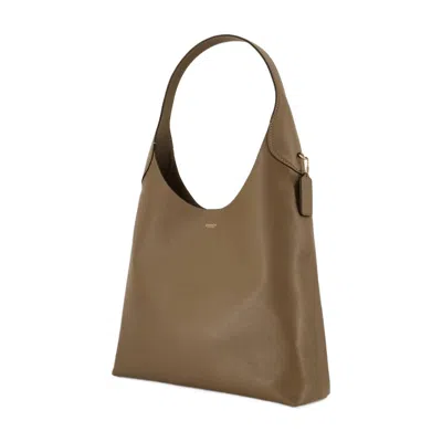 Coach Brooklyn 39 Dark Stone Leather Shoulder Bag