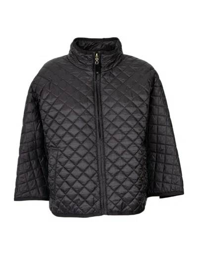 Max Mara The Cube Black Delfina Padded Reversible Cape