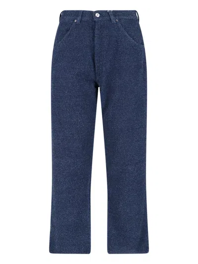 Vivienne Westwood Straight Trousers With Textured Fabric And Pockets