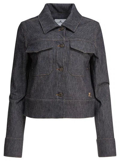 Courrèges Collared Neck Long Sleeves Chest Pockets Jacket