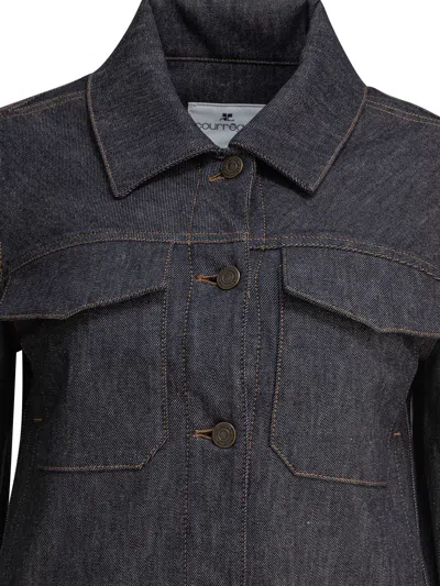 Courrèges Collared Neck Long Sleeves Chest Pockets Jacket