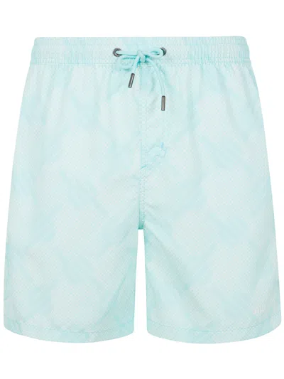 Daily Paper Dotted Monogram Swimshorts In Blue