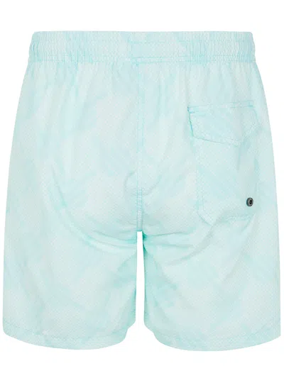 Daily Paper Dotted Monogram Swimshorts In Blue
