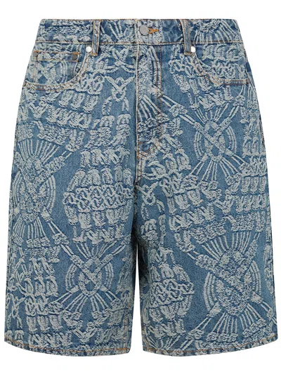 Daily Paper Macrame Denim Shorts