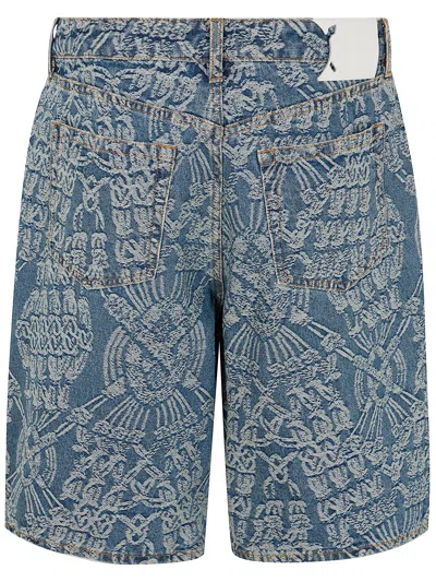 Daily Paper Macrame Denim Shorts