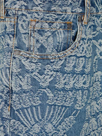 Daily Paper Macrame Denim Shorts