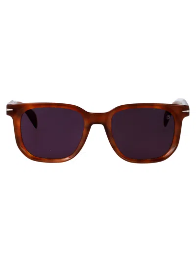 David Beckham Havana Honey Acetate Sunglasses In Brown