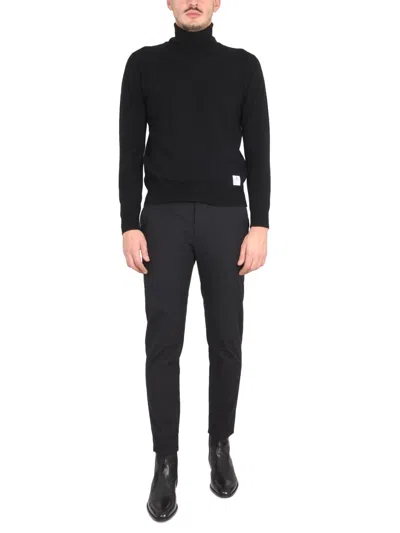 Department Five Pants With Logo Patch In Blue