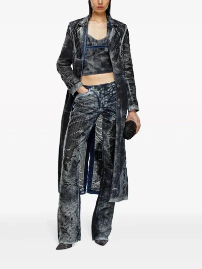 Diesel D-shark Bootcut Jeans In Black