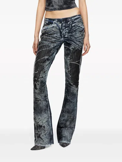 Diesel D-shark Bootcut Jeans In Black
