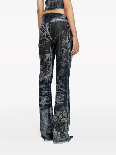 Diesel D-shark Bootcut Jeans In Black