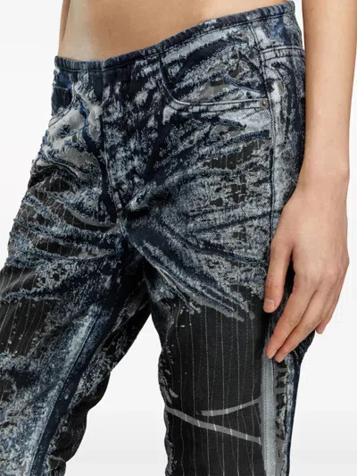 Diesel D-shark Bootcut Jeans In Black