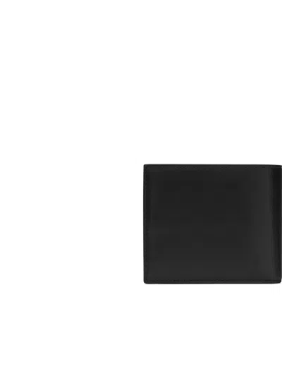 Saint Laurent Logo-plaque Leather Wallet In Black