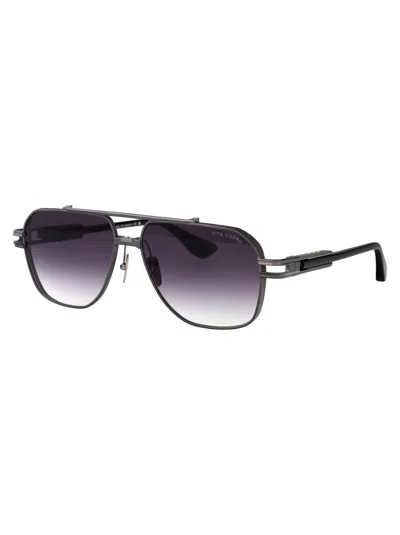 Dita Eyewear Black Iron - Black Palladium W/ Dark Grey To Clear Gradient Metal Sunglasses In Neutral