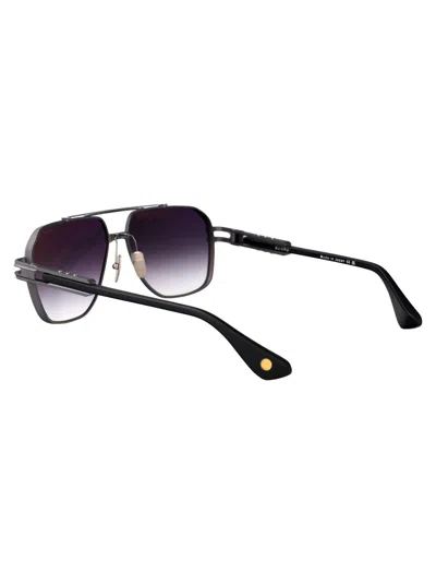 Dita Eyewear Black Iron - Black Palladium W/ Dark Grey To Clear Gradient Metal Sunglasses In Neutral