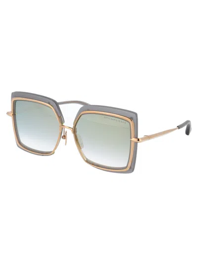 Dita Eyewear Satin Crystal Grey - White Gold - Milky Gold Flash Acetate Sunglasses In Neutral