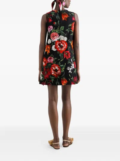 Dolce & Gabbana Floral-print Mini Dress Clothing