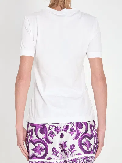 Dolce & Gabbana Jersey T-shirt With Lace Inlay