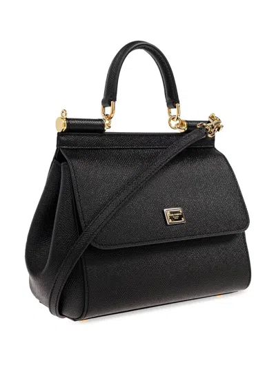 Dolce & Gabbana Sicily Medium Handbag In Black