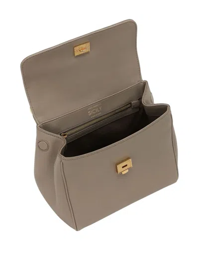 Dolce & Gabbana Medium Sicily Leather Handbag With Padlock Detail