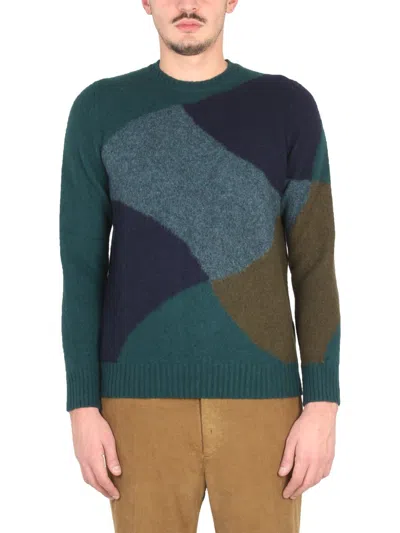 Drumohr Color Block Combed Wool Sweater
