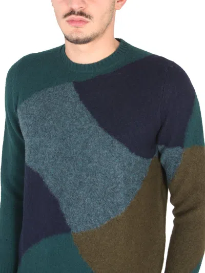 Drumohr Color Block Combed Wool Sweater