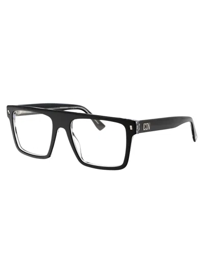 Dsquared2 Icon Rectangle-frame Glasses In Black