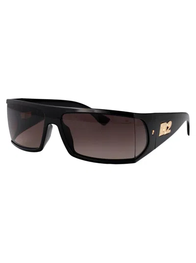 Dsquared2 Black Injectate Sunglasses In Black