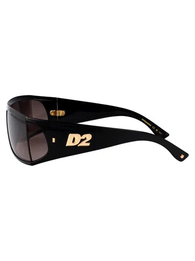 Dsquared2 Black Injectate Sunglasses In Black