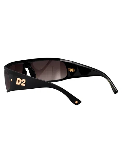 Dsquared2 Black Injectate Sunglasses In Black