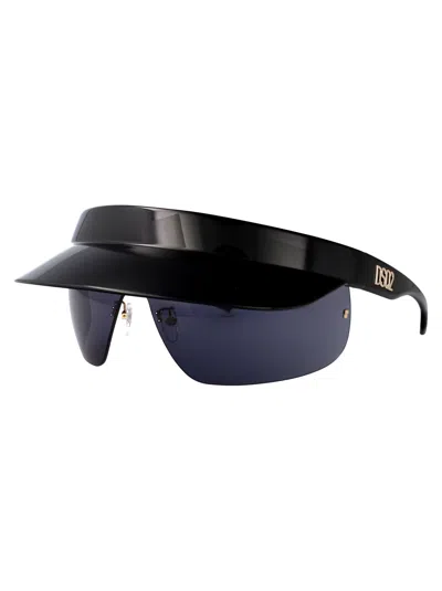 Dsquared2 Mask Sunglasses D2 0139/s 807 In Black