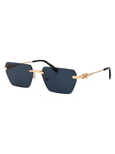 Dsquared2 Geometric-frame Sunglasses In Gold