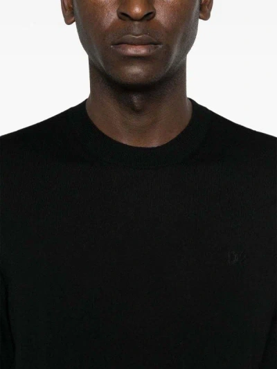 Dsquared2 Lightweight Blue Knit Sweatshirt With Crew Neckline And Logo Detail