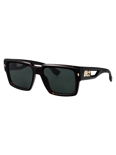 Dsquared2 Havana Acetate Sunglasses In Black