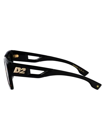 Dsquared2 Havana Acetate Sunglasses In Black