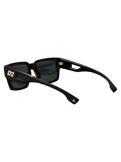 Dsquared2 Havana Acetate Sunglasses In Black