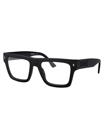 Dsquared2 Matte Black Injectate Glasses In Black