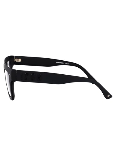 Dsquared2 Matte Black Injectate Glasses In Black