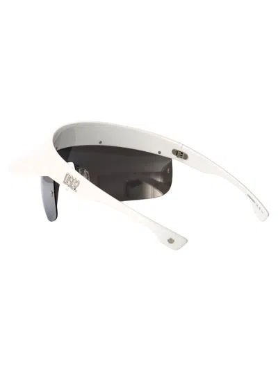 Dsquared2 White Injectate Sunglasses In Gray