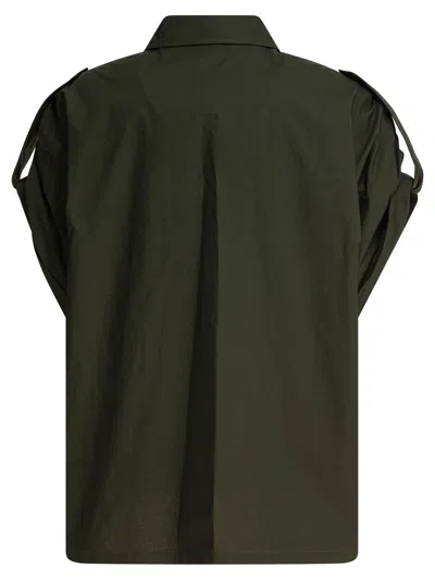 Elie Saab Oversized Poplin Shirt In Green