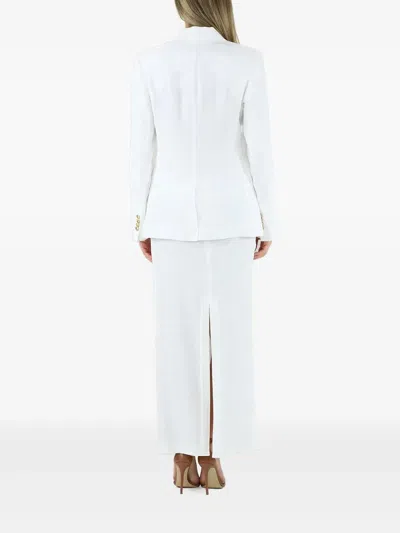 Elisabetta Franchi Linen Blend Gabardine Blazer