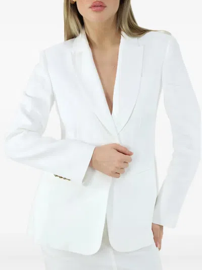 Elisabetta Franchi Linen Blend Gabardine Blazer