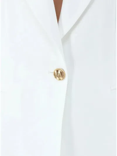 Elisabetta Franchi Linen Blend Gabardine Blazer