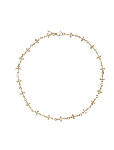 Emanuele Bicocchi Intricate Cross Motif Necklace In Sterling Silver In Gold