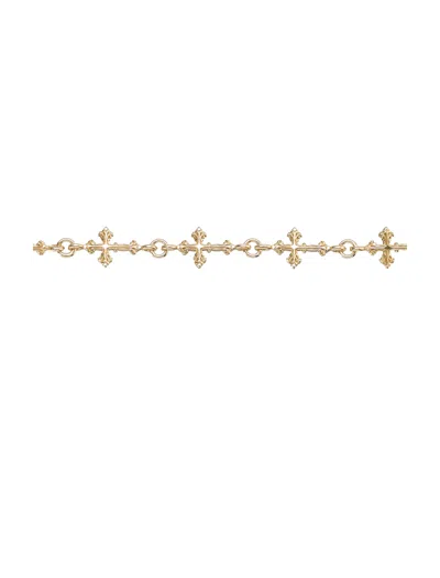 Emanuele Bicocchi Intricate Cross Motif Necklace In Sterling Silver In Gold