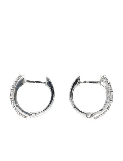 Emanuele Bicocchi Crystal Hoop Earrings In White