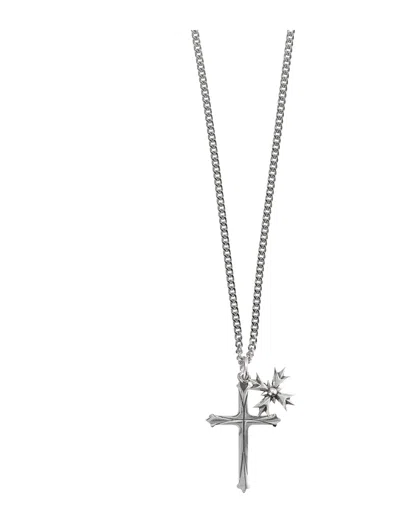 Emanuele Bicocchi Necklace Cross And Crest In Metallic