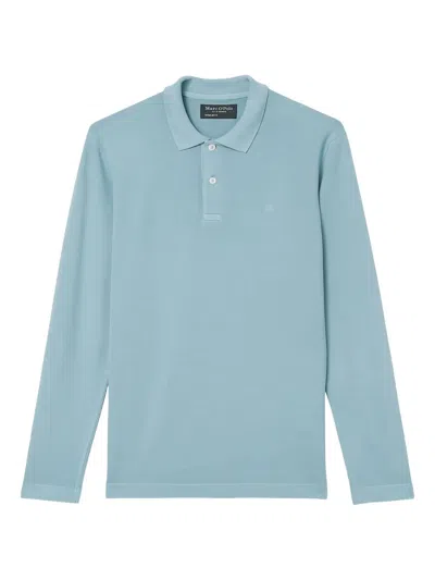 Marc O'polo Long-sleeve Polo Shirt In Blue