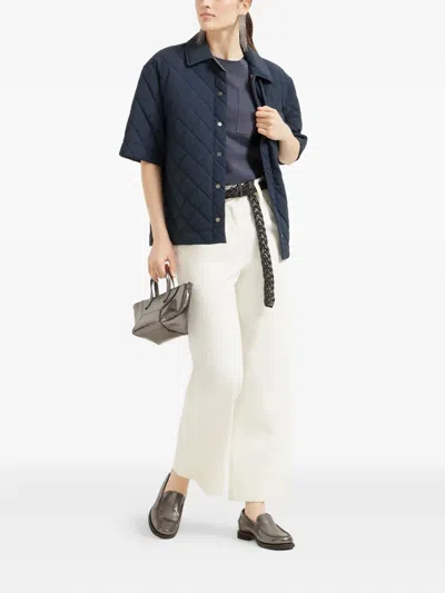 Brunello Cucinelli Cotton Jersey T-shirt In Blue