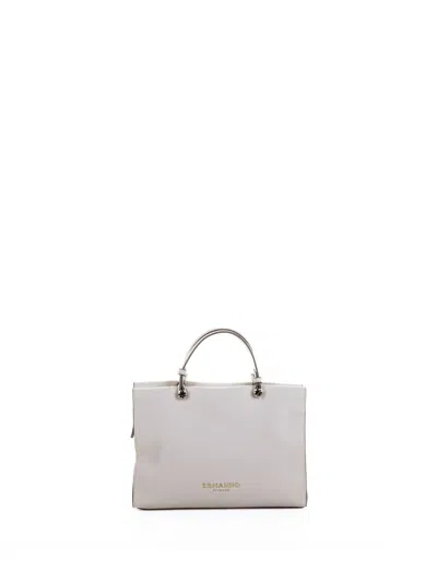 Ermanno Scervino Double Handle Bag Small Sand Leather